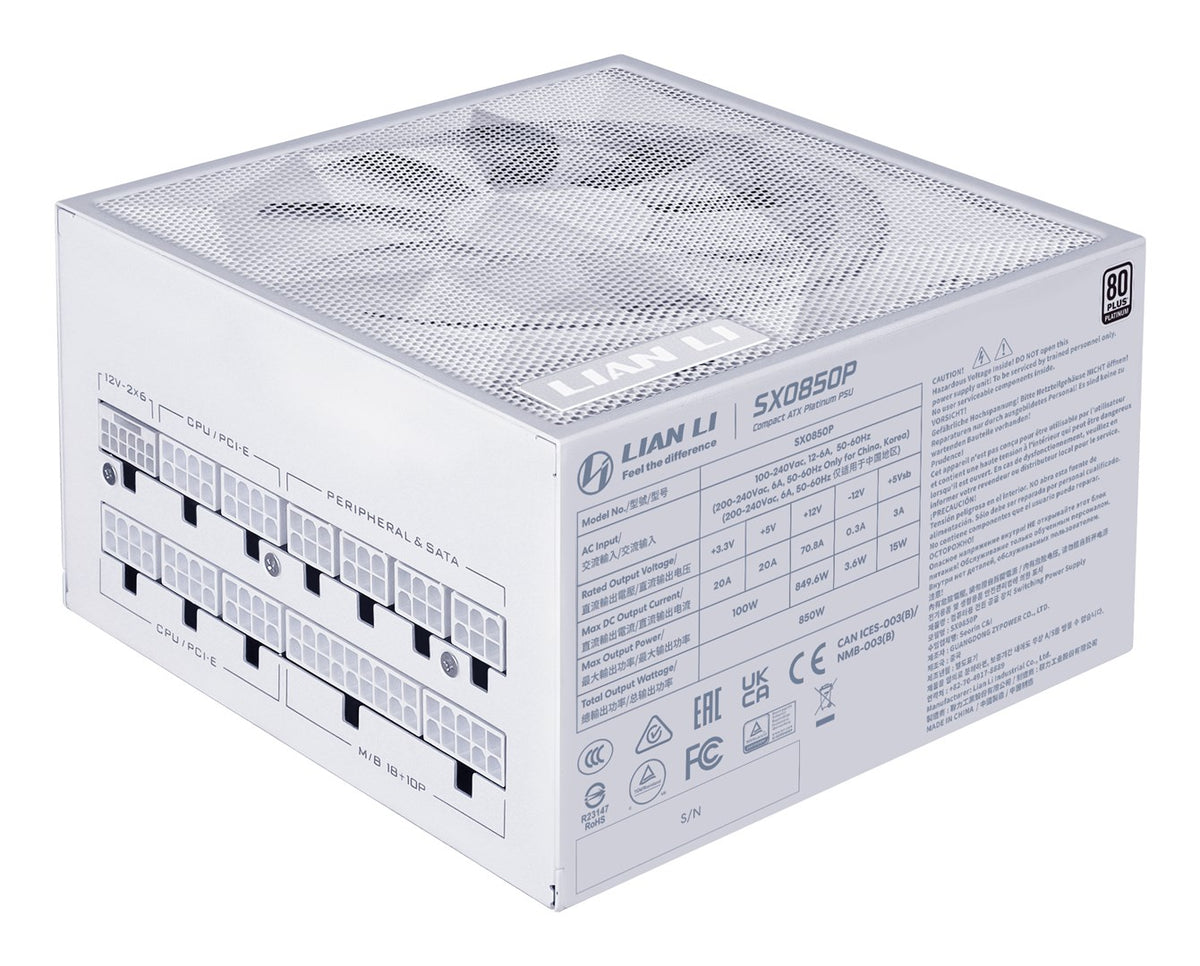 Lian Li SX0850P Power Supply Unit 850 W 20+4 Pin ATX White | NELI-044