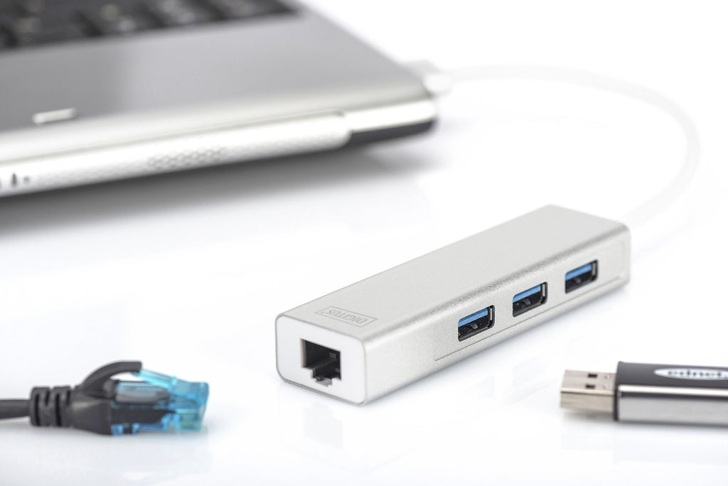 DIGITUS USB Hub with 3 USB 3.2 Gen 1 Type-A Ports, DA-70250-1
