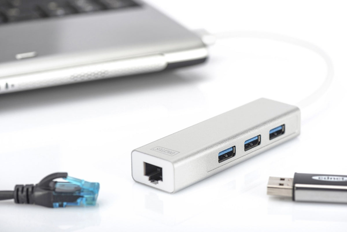 DIGITUS USB Hub with 3 USB 3.2 Gen 1 Type-A Ports, DA-70250-1
