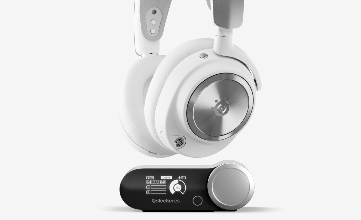 Steelseries Arctis Nova Pro Wireless Gaming Headphones - Wired & Wireless - Bluetooth - Silver/White (61526)