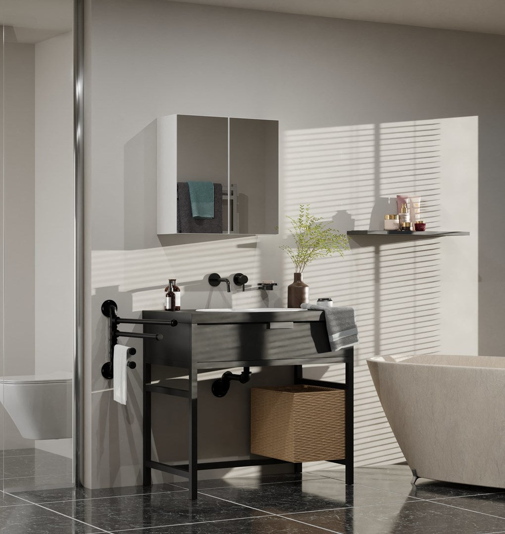 Topeshop POLA 2DL BIEL bathroom storage cabinet White