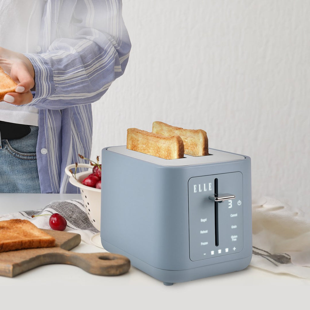 ELLE Gourmet Panache Toaster Blue 980W Touch Panel 6 Programs