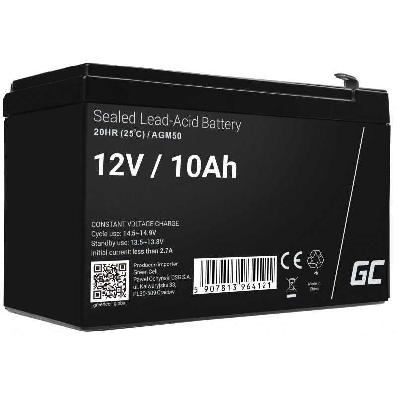 Green Cell AGM50 UPS Battery VRLA AGM 12 V 10 Ah