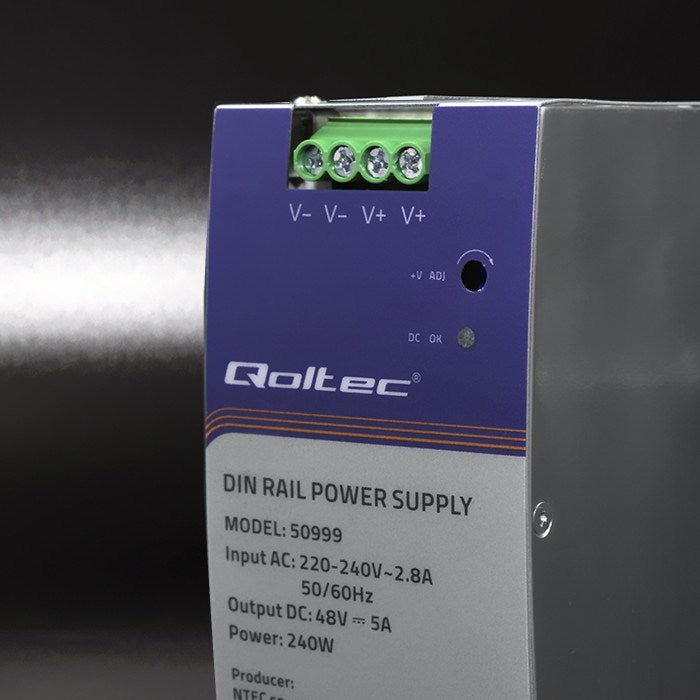 Qoltec Industrial Din Rail Power Supply 240W 48V 5A