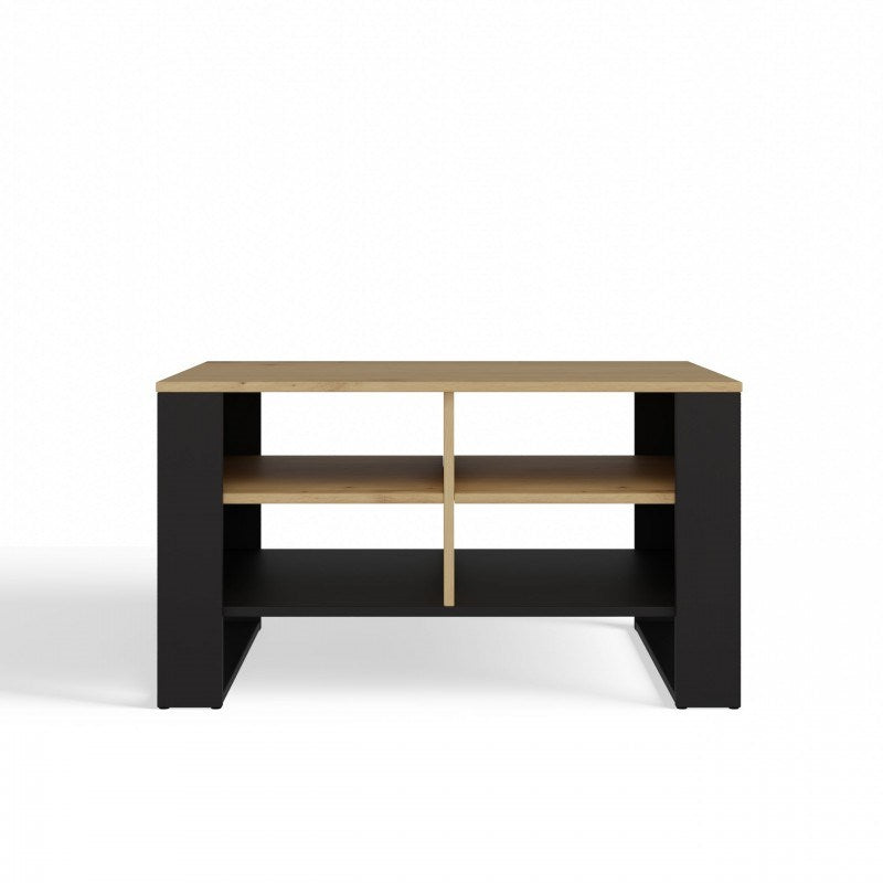MODERN 4P SLIM ARTISAN COFFEE TABLE WITH BLACK LEGS
