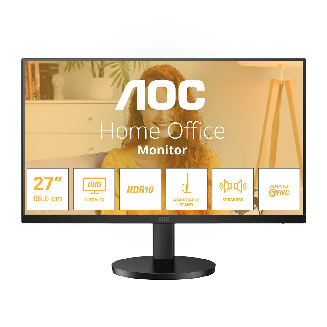 AOC U27B3AF Monitor 27 inch 4K UHD 60Hz Black