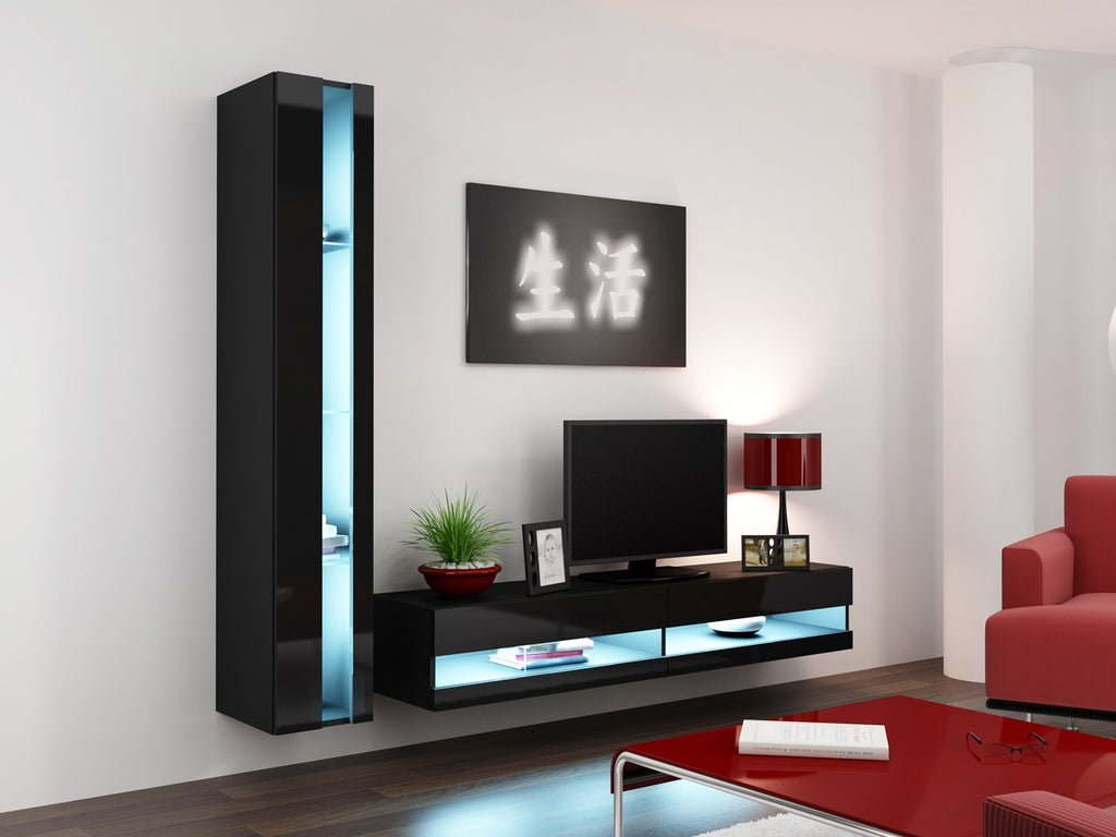 Cama VIGO NEW TV Stand 30/140/40 Black/Black Gloss