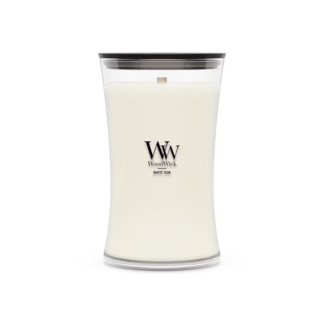 WoodWick Large White Teak Scented Candle 609.5 g | Model: 2674190E