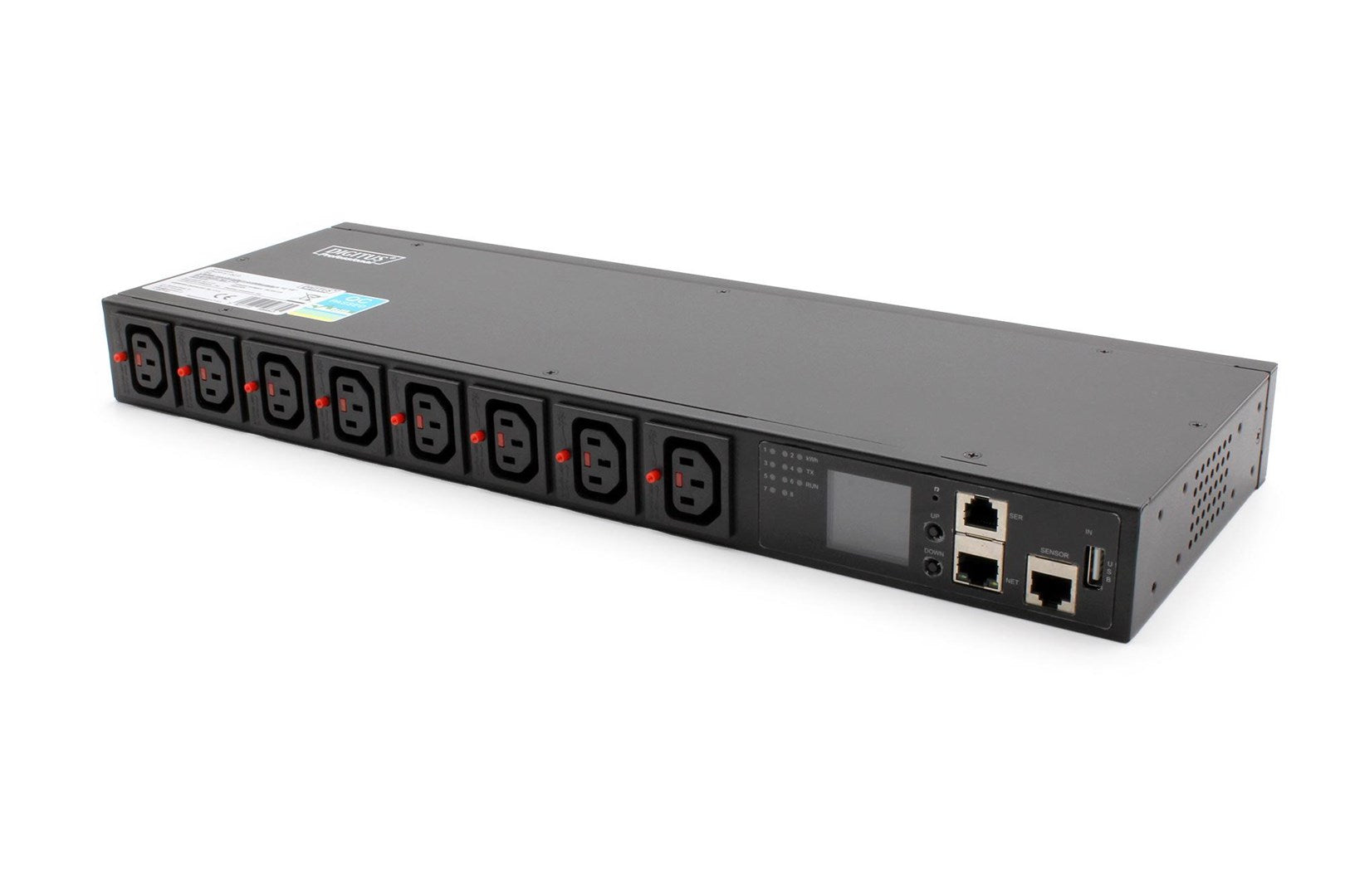 SMART PDU 1U Power Strip IEC320 C20 16A/250V 8x C13 16A Sockets