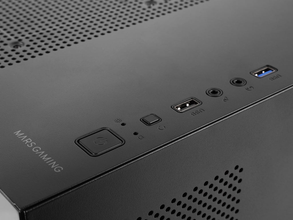 Mars Gaming MC-3TLITE Mini Tower Black - Compact Case for Micro ATX and Mini-ITX