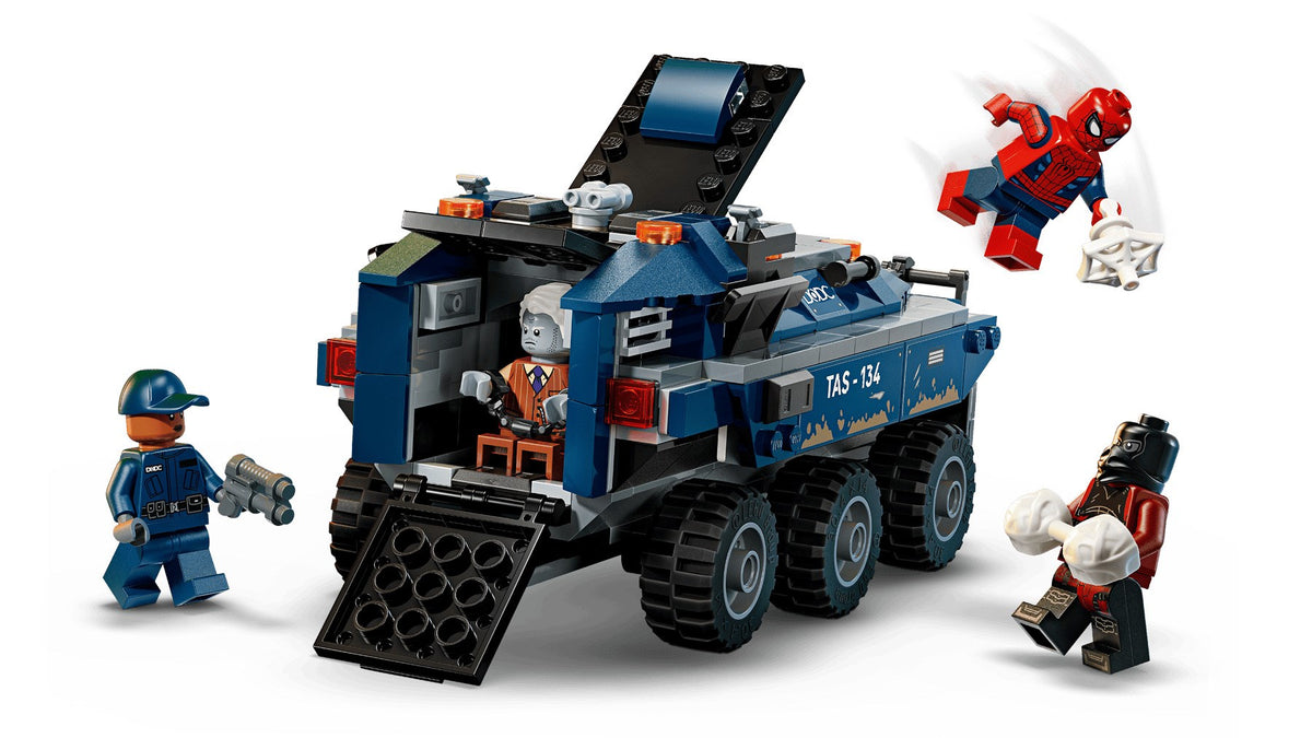 LEGO Building Blocks Spider-Man Prison Transport Chase Set 76349 - 367 Pieces, 4 Minifigures