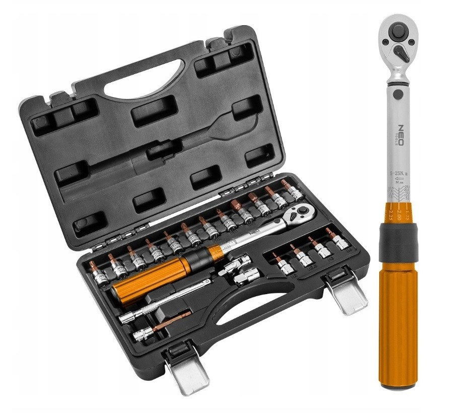 NEO Tools Torque Wrench Set - 21 Pieces - Model 08-821