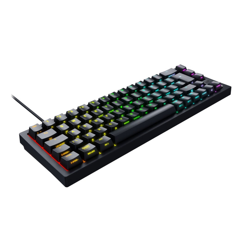 CHERRY XTRFY K5V2 Mechanical Gaming Keyboard - 65% Layout - Cable - DE Layout - Cherry MX2A Red - CX-K5V2-RGB-CPT-BLACK-R-GER