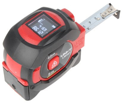 UNI-T Laser Distance Meter + Tape Measure LM-40T Measuring Equipment 400 g 105 mm Width