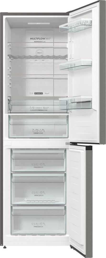 Gorenje Fridge-Freezer NRK6192AXL4 - 300 L - Freestanding - Grey