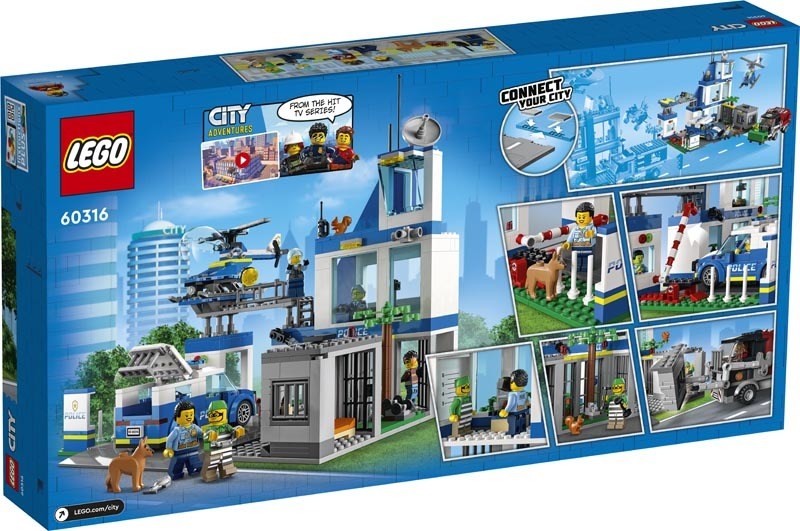 LEGO City 60316 Police Station Building Set - 668 Pieces