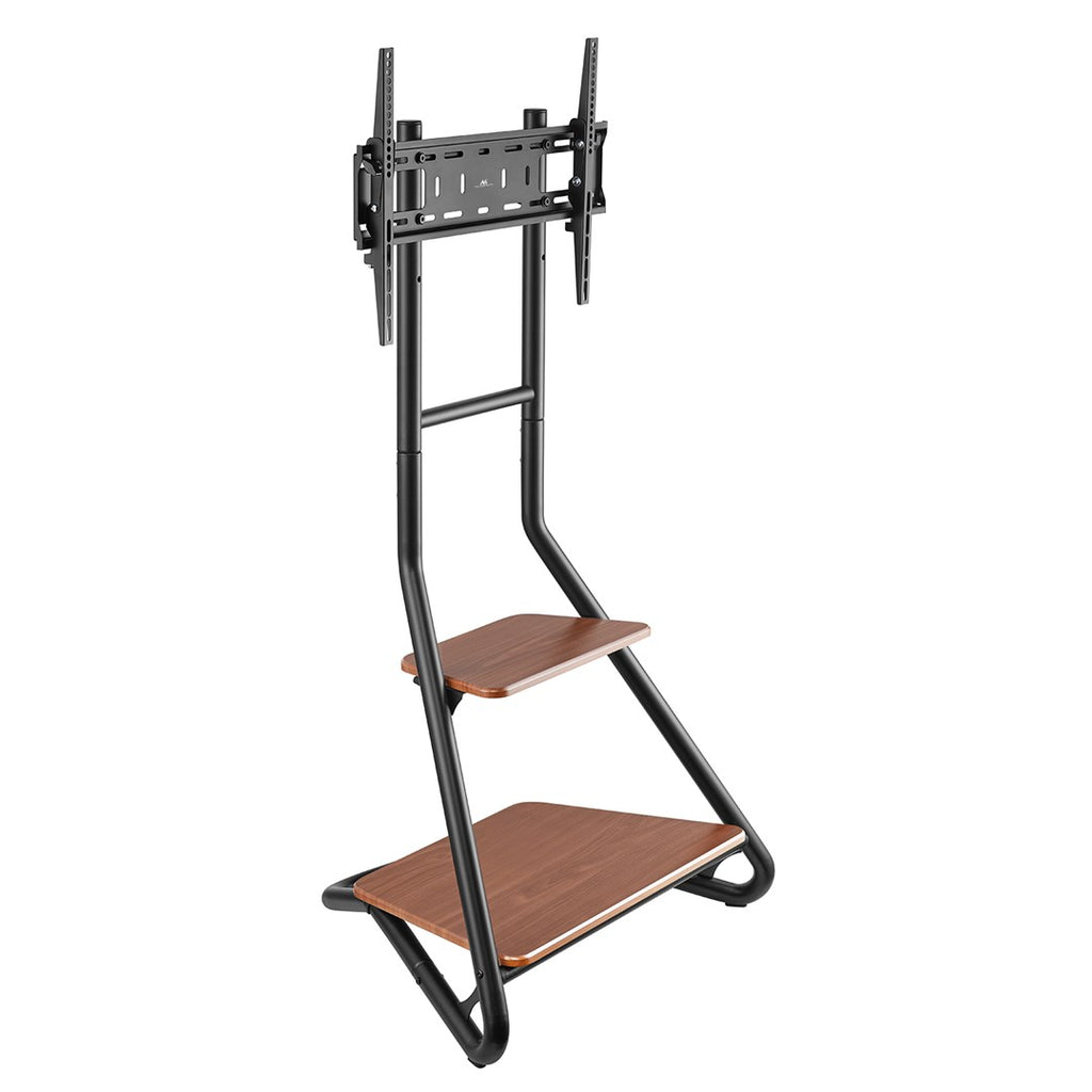 Maclean MC-455 Freestanding Corner TV Stand in Bauhaus Style  Free-standing TV Holder with Two Levels  Made of Wood  Load Capacity up to 10 kg  TV Mount up to 40 kg  37-75''  Max. VESA 600x400  Max. Height 1460mm