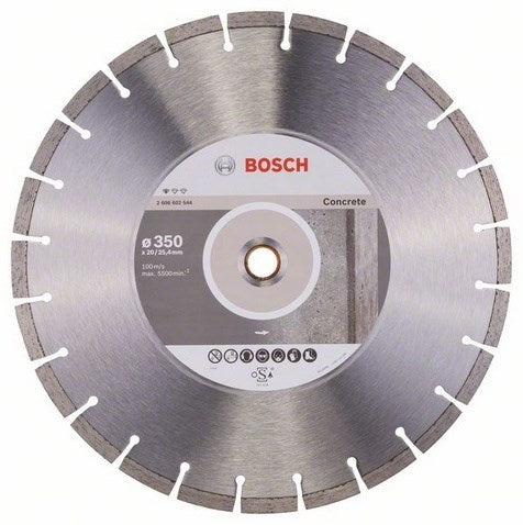 BOSCH Diamond Blade 350 mm 25.4 mm Bore Concrete Model 2608602544