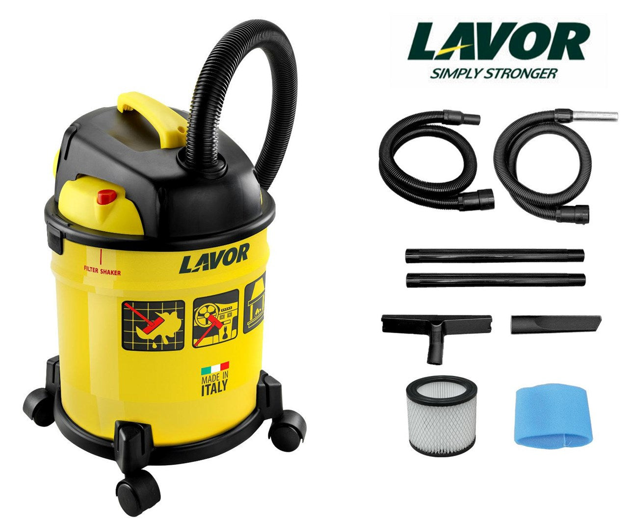 LAVOR Workshop Vacuum Cleaner Freddy 4in1 20 L Steel Tank Yellow