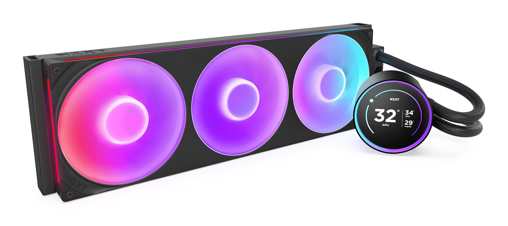 NZXT Kraken Elite 420 RGB AIO Liquid Cooler Black - 420 mm Radiator, 3x 140 mm Fans