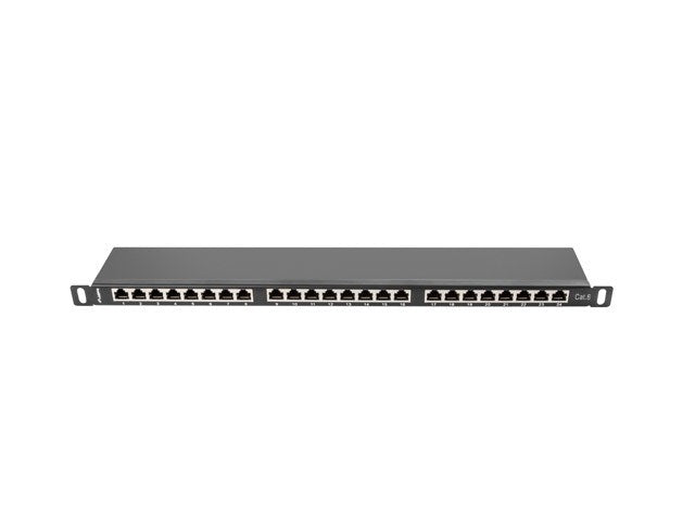 Lanberg Patch Panel 0.5U for 24 RJ-45 Connections Black PPS6-0024-B