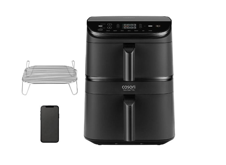 Cosori CAF-DC121-ADER Double Stand-alone Hot Air Fryer Black 10.8 L