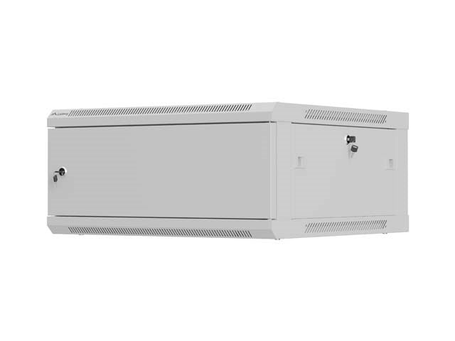Lanberg Rack Cabinet 4U Wall-Mounted Grey Metal Door Key Lock WF01-6604-00S