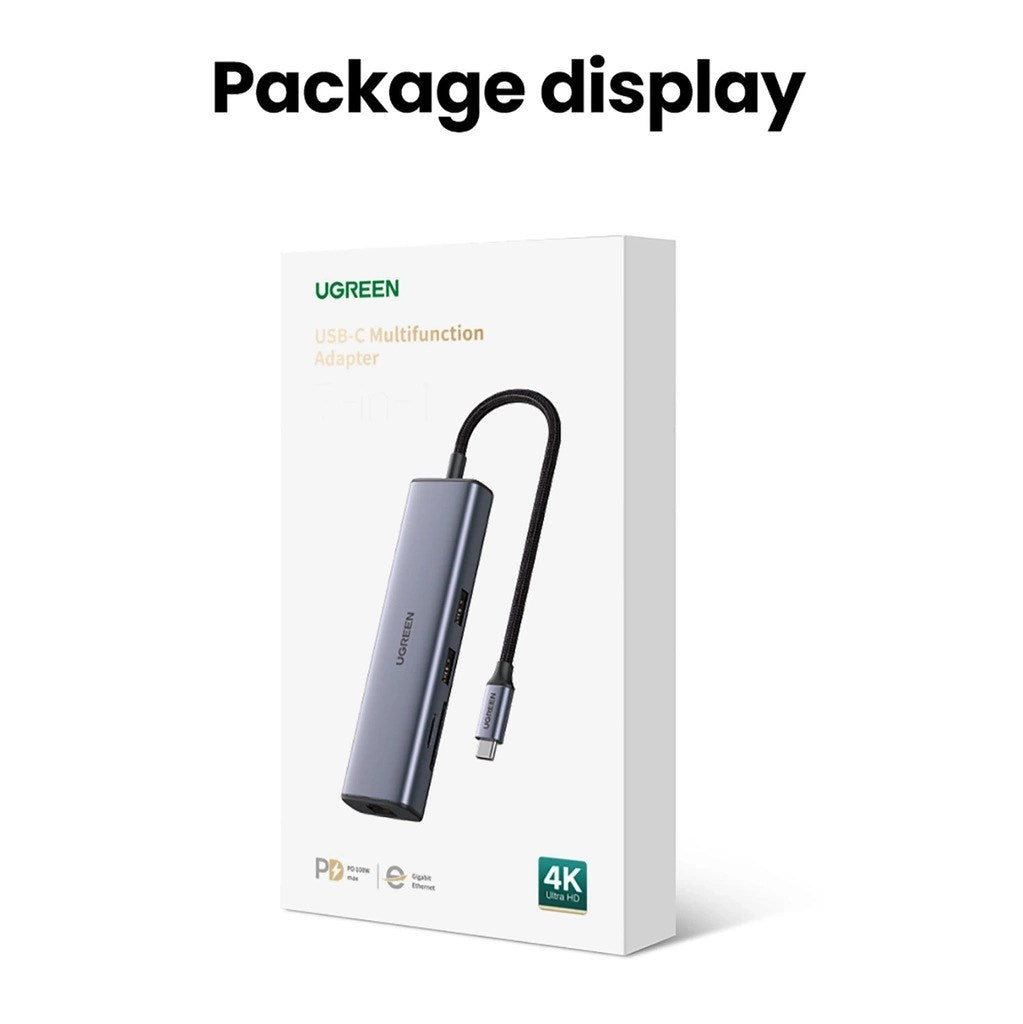 Ugreen 15598 interface hub USB 3.2 Gen 1 (3.1 Gen 1) Type-C 5000 Mbit/s Silver