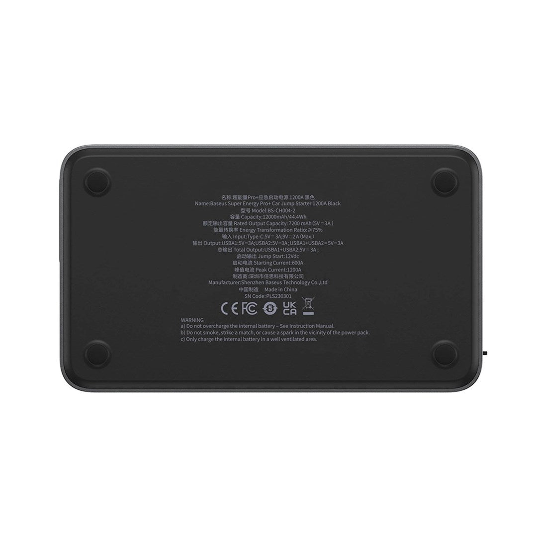 Baseus Pro+ 12000mAh Car Jump Starter USB Black