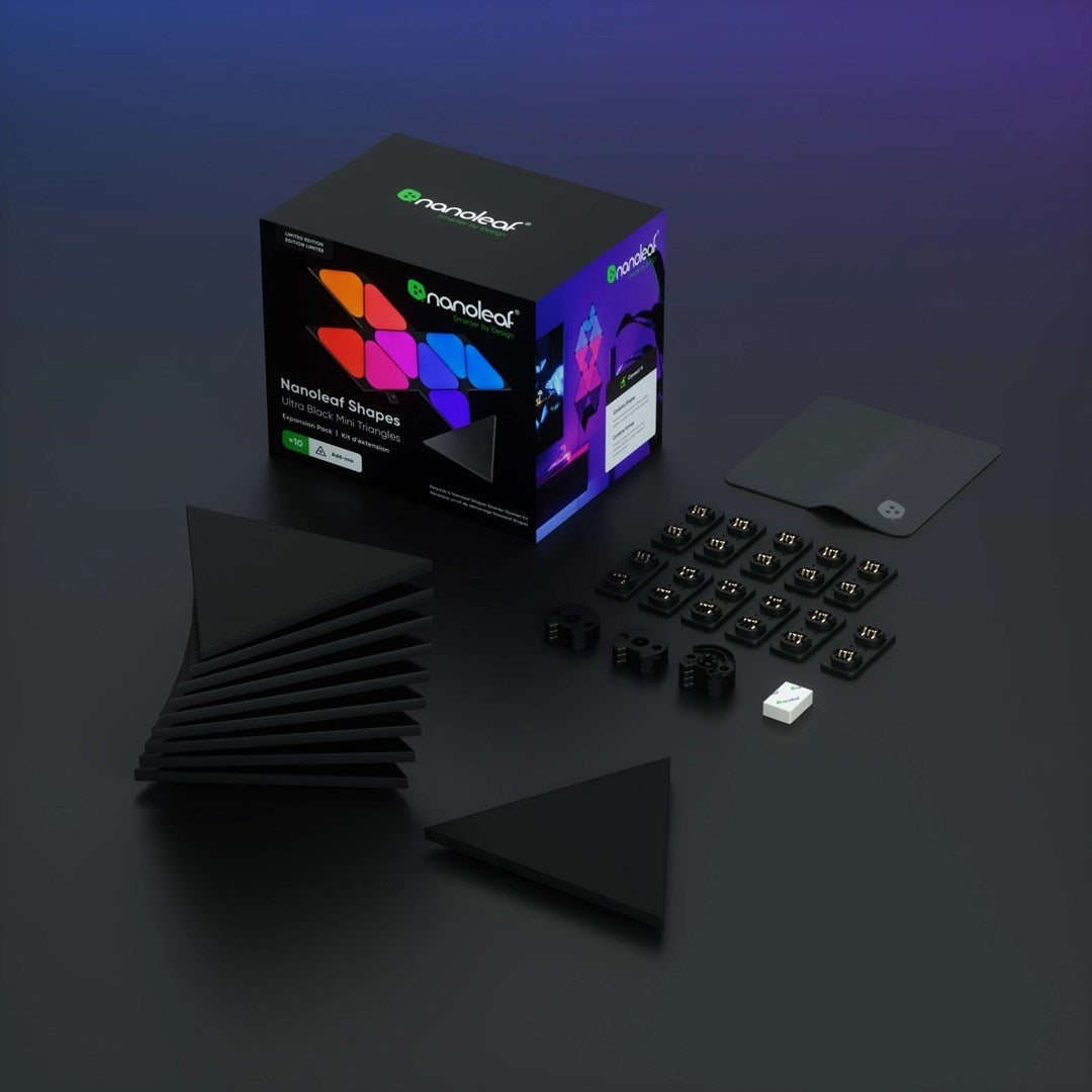 Nanoleaf Shapes Black Mini Triangles Expansion Pack - Limited Edition