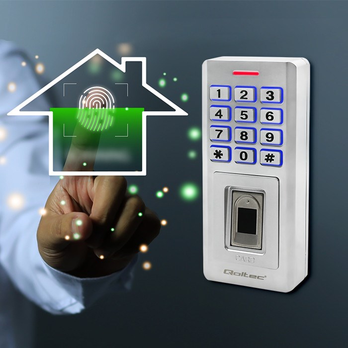 Qoltec OBERON Code Lock with Fingerprint RFID Reader