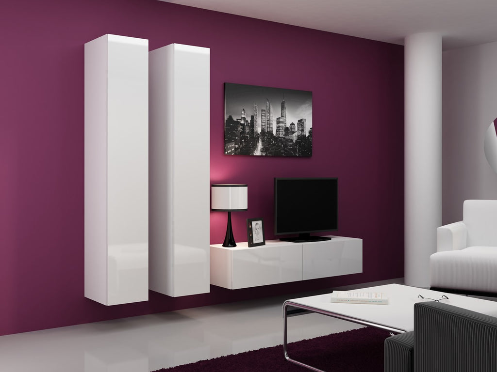VIGO TV Stand 140 cm White Gloss RTV VIGO140