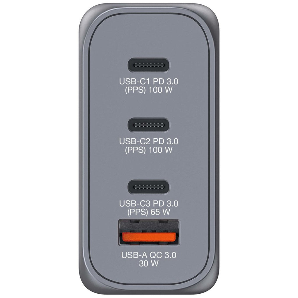 Verbatim GNC-100 GaN Charger 4 Port 100W USB A/C (EU/UK/US)