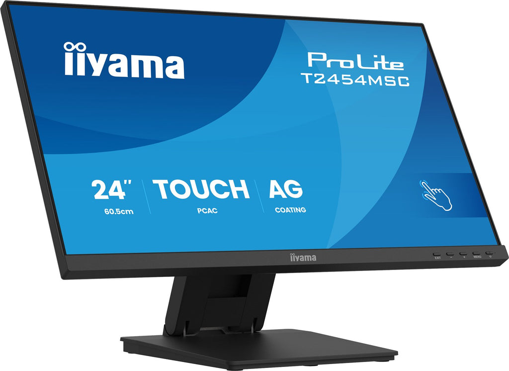 Iiyama TFT T2454MSC 60.5cm PCAP 24''/1920x1080/HDMI/DP/2xUSB/Touch [Energieklasse E] (T2454MSC-B3AG)