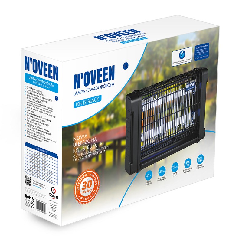 N'oveen IKN12 Black Insecticide Lamp