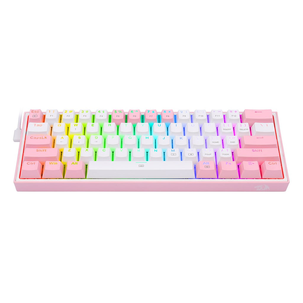 REDRAGON K617-RGB Fizz RGB White/Pink keyboard USB Pink  White