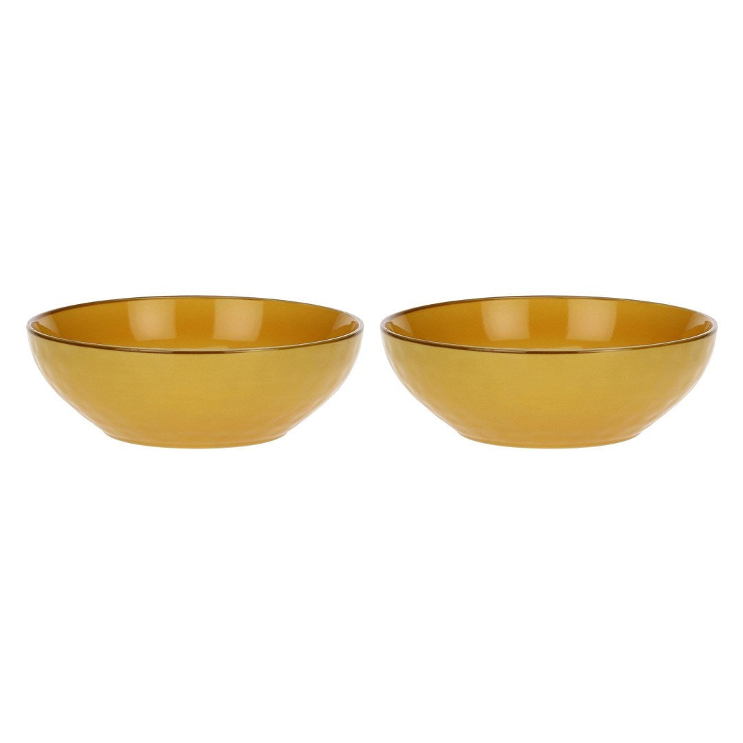 Set of 2 Concerto Ocra Salad Bowls - Yellow  26 cm