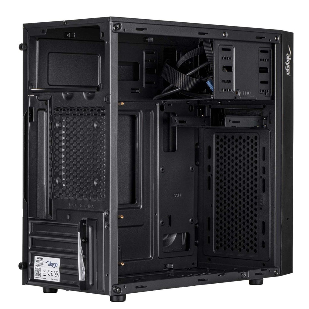 Akyga Obudowa Micro ATX AK19BK USB-C + USB 3.0 + 2x USB 2.0 czarna bez PSu Micro Tower Black