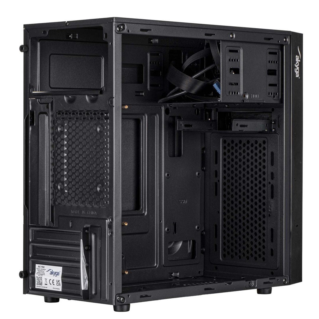 Akyga Obudowa Micro ATX AK19BK USB-C + USB 3.0 + 2x USB 2.0 czarna bez PSu Micro Tower Black