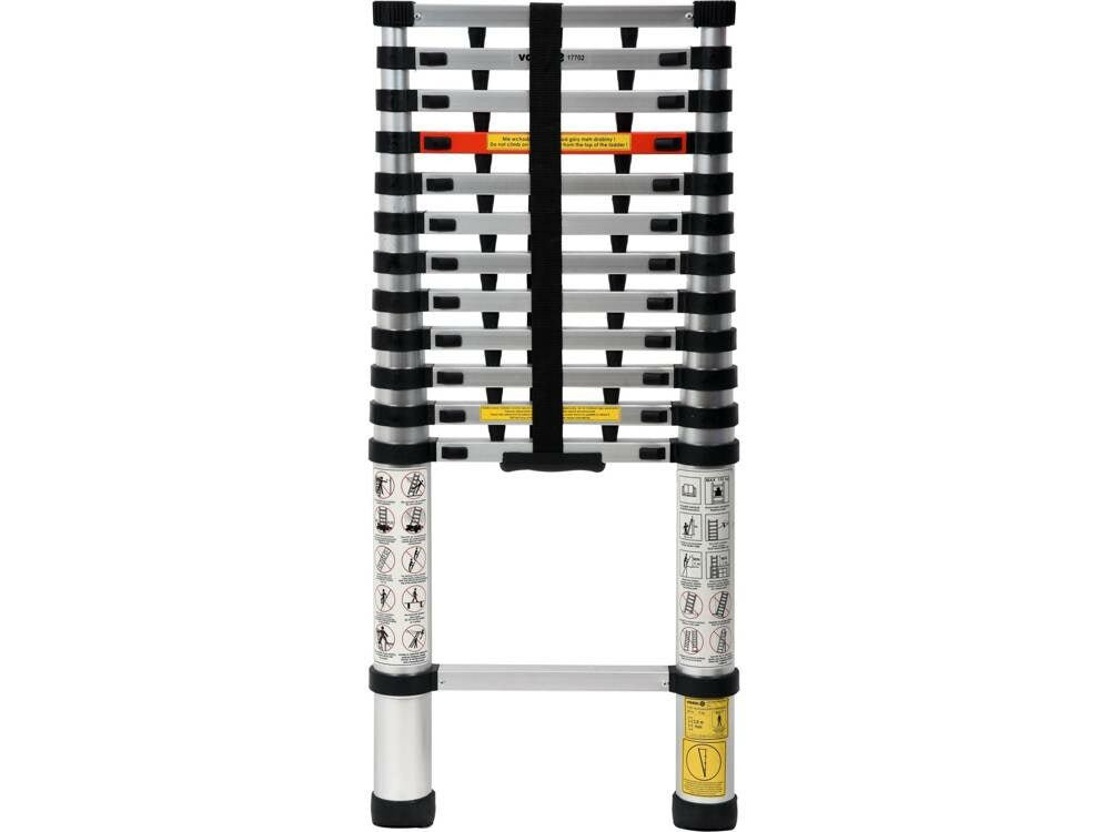 VOREL Aluminum Telescopic Ladder 3.8 m 13 C