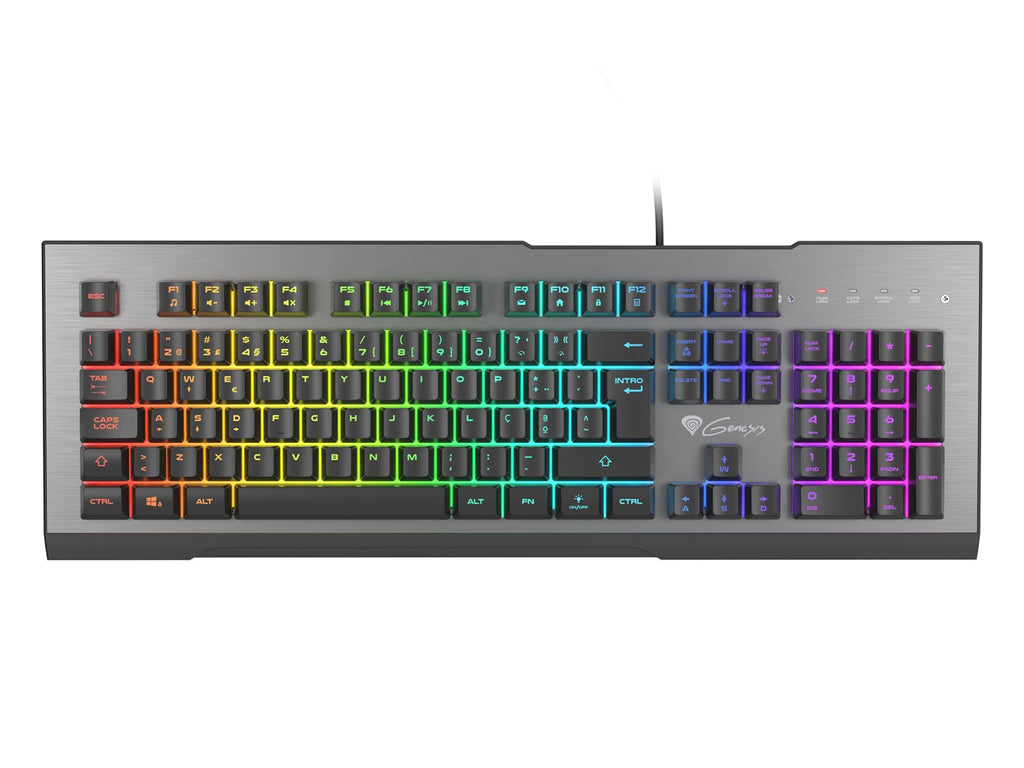 GENESIS Keyboard NKG-1622 RGB LED Backlight QWERTY for Windows XP, 7,8, 10