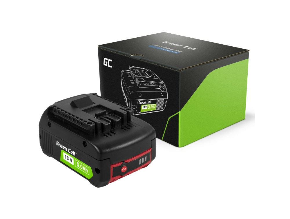 Green Cell Battery PTBO18V5 - 640 g, 180x100x270mm - 18V, 5Ah - Bosch Compatible