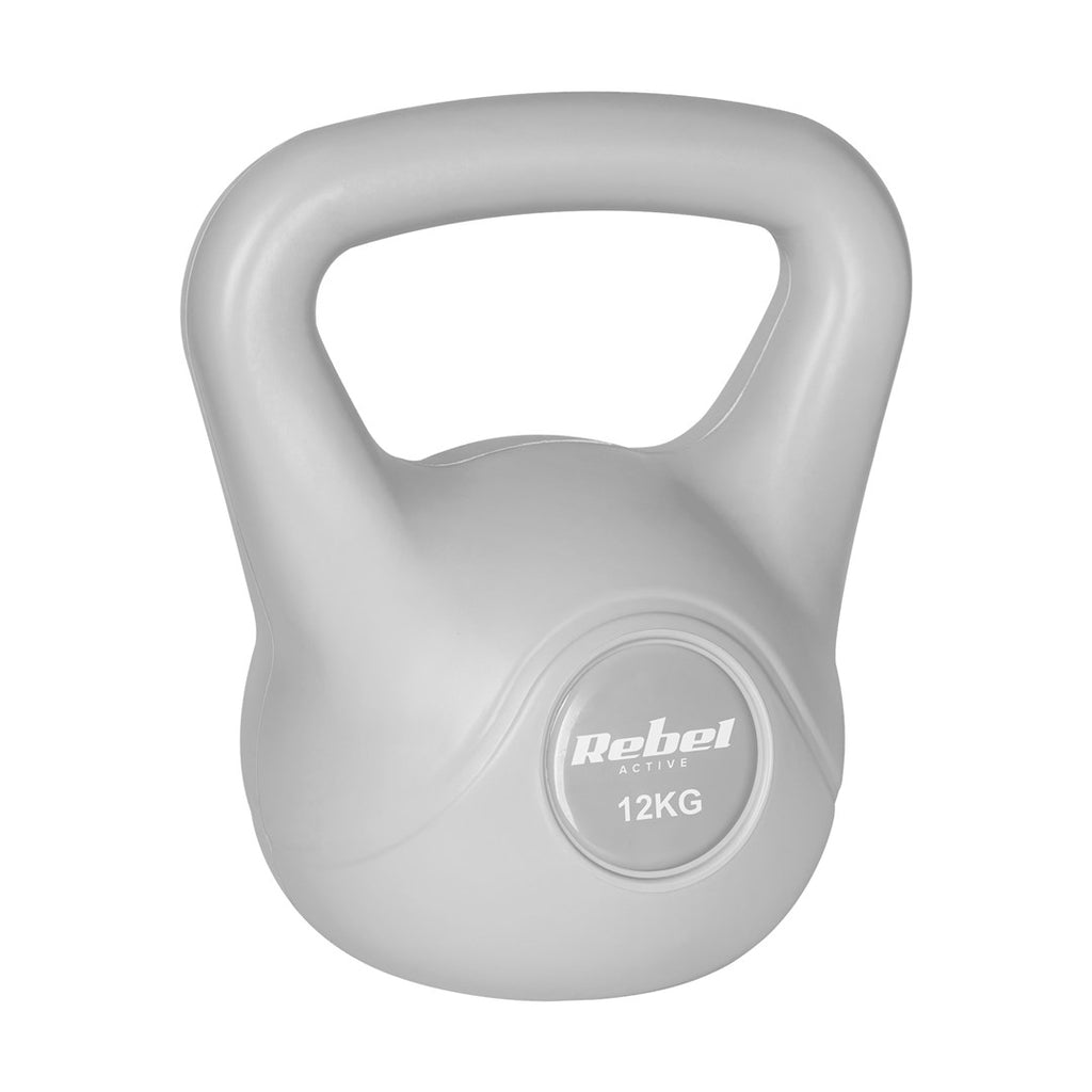 REBEL ACTIVE Kettlebell 12 kg Bituminous Gray