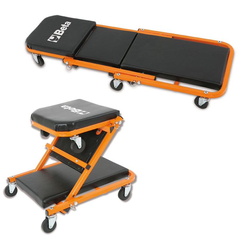 Beta Service Creeper - Steel Construction - Black and Orange - 3002