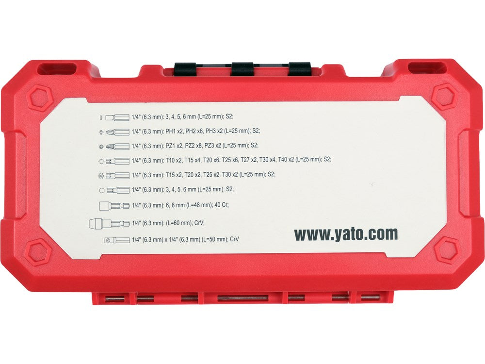 YATO Impact Screwdriver Bit Set  68 Pieces  YT-78077