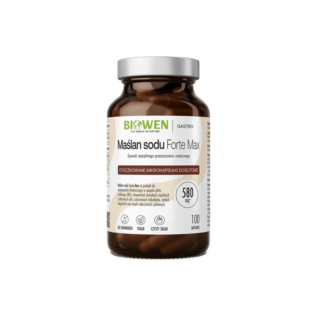 Biowen Sodium Butyrate Food Supplement 100 Capsules - Digestive Health Support