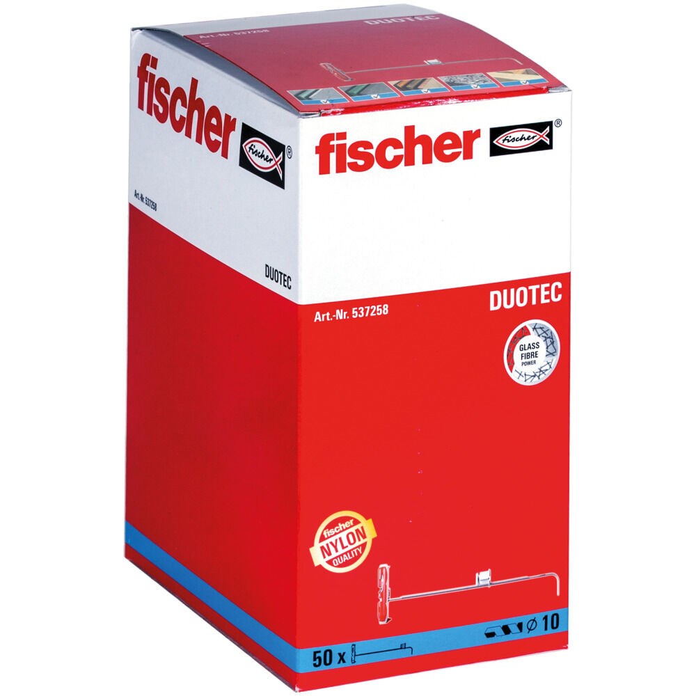Fischer 537258 screw anchor/ wall plug 50 pc(s) Screw & wall plug kit 50 mm