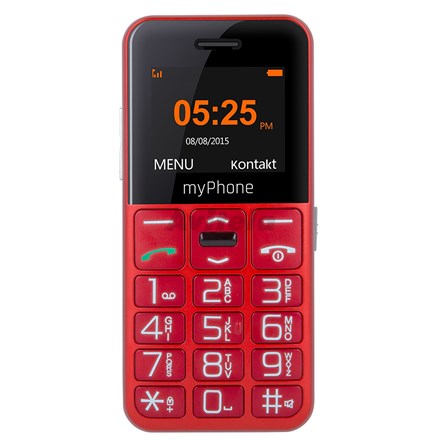 myPhone Halo Easy - 4.32 cm (1.7") - Grey, Red - Entry-level Phone