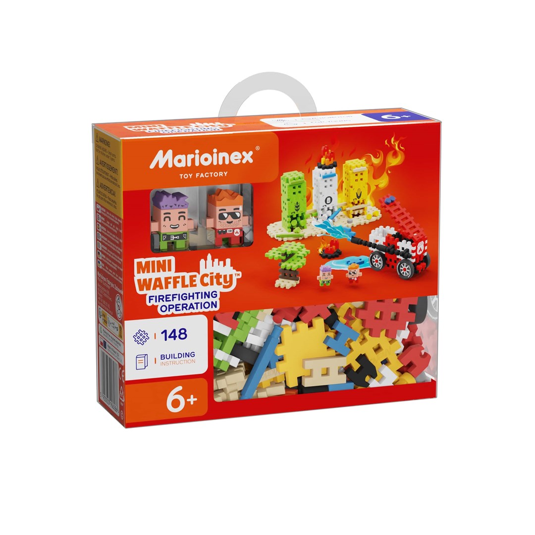 Marioinex Mini Waffle City Building Blocks Firefighter Set 5906286