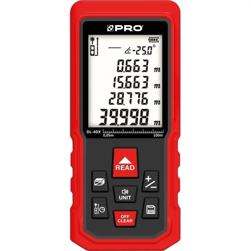 Laser Distance Meter DL-40X PRO-DL075 40 m Rangefinder